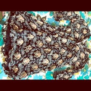 Black flowered dress